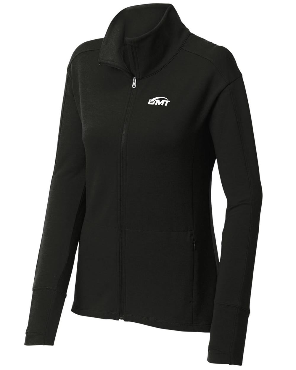 BMT Women's Sport-Wick FlexFleece Tennis Jacket, color: Black