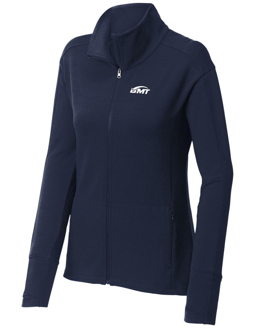 BMT Women's Sport-Wick FlexFleece Tennis Jacket, color: True Navy