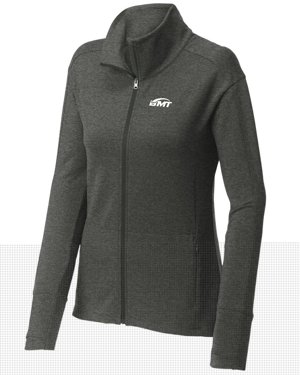 BMT Women's Sport-Wick FlexFleece Tennis Jacket, color: Dark Grey Heather