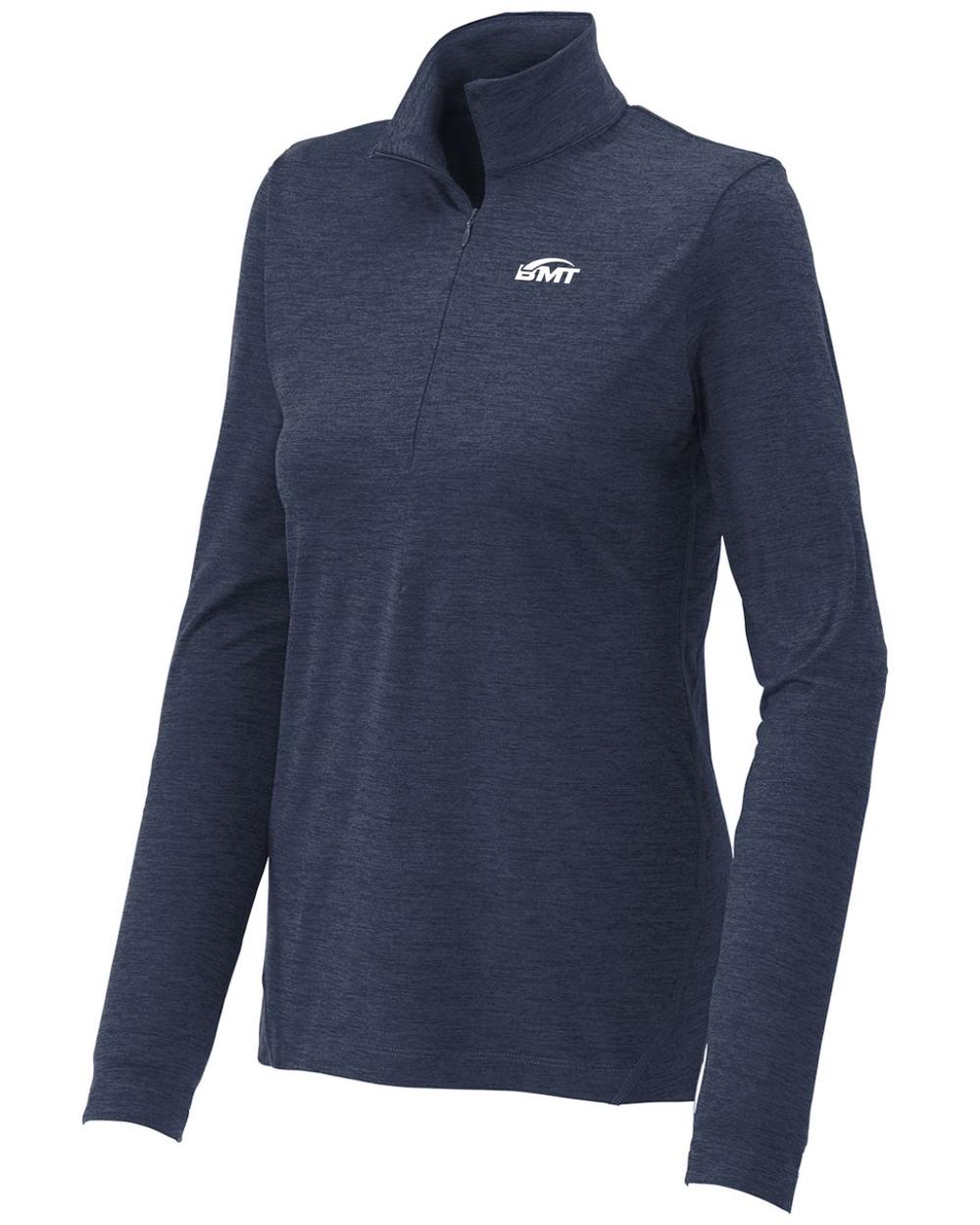 BMT Women's Exchange 1/2-Zip Tennis Pullover, color: Dark Denim Heather