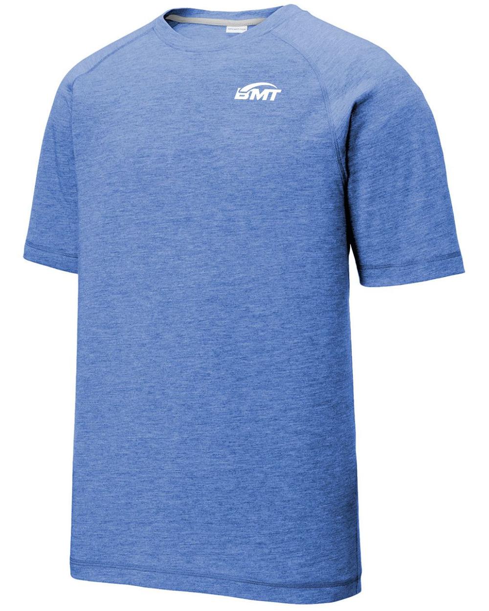 BMT Men's TriBlend Wicking Tennis T-Shirt, color: True Royal Heather