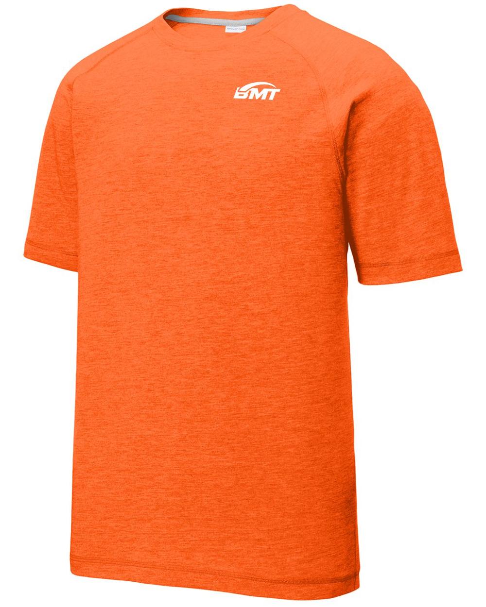 BMT Men's TriBlend Wicking Tennis T-Shirt, color: Deep Orange Heather