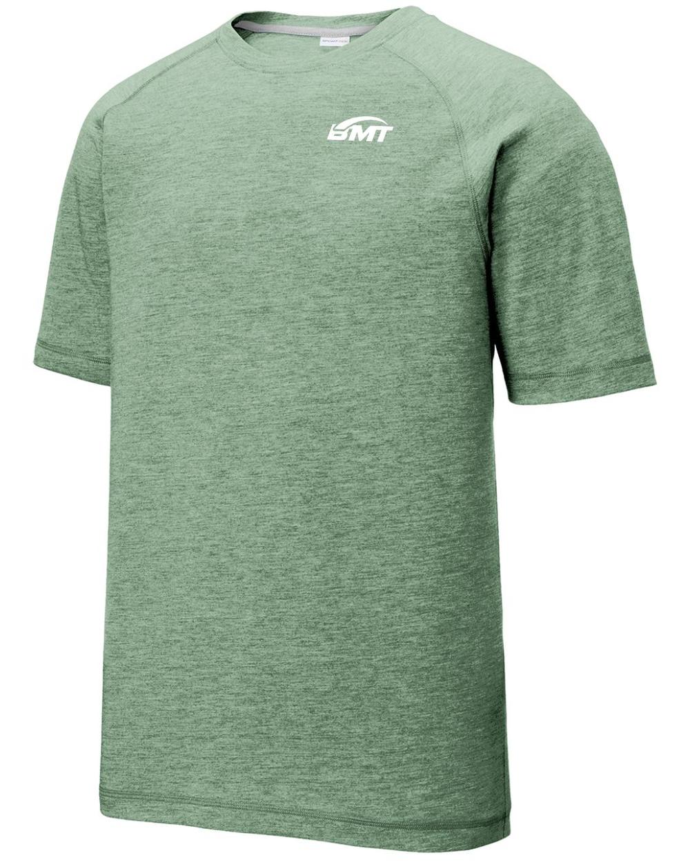 BMT Men's TriBlend Wicking Tennis T-Shirt, color: Forest Green Heather