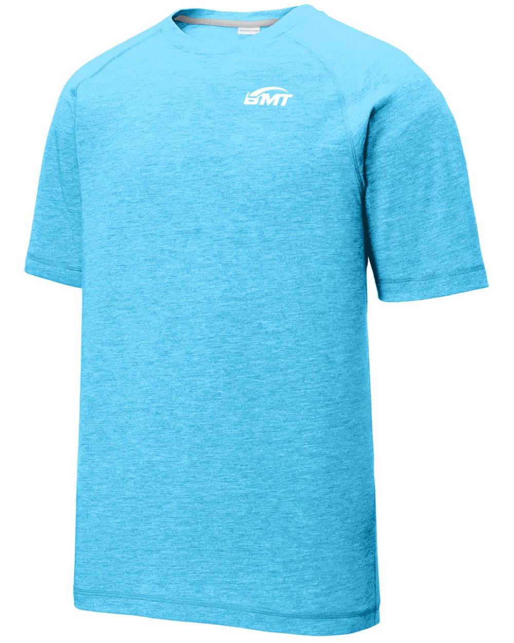 BMT Men's TriBlend Wicking Tennis T-Shirt, color: Pond Blue Heather