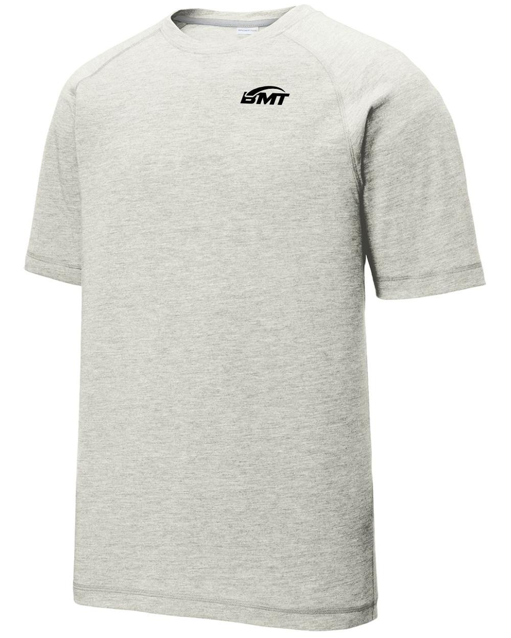 BMT Men's TriBlend Wicking Tennis T-Shirt, color: Light Grey Heather