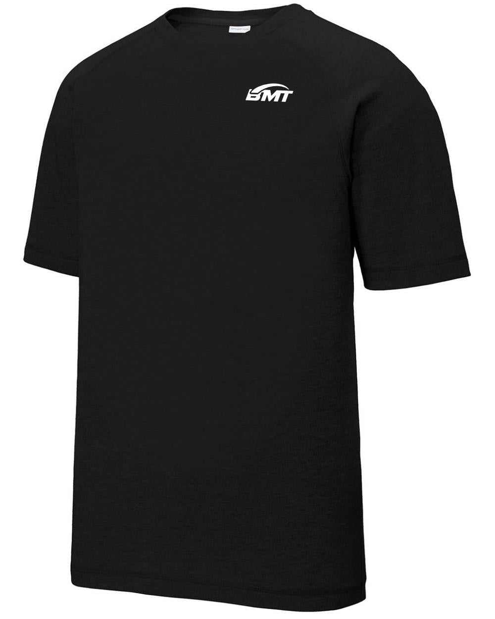 BMT Men's TriBlend Wicking Tennis T-Shirt, color: Black Triad Solid