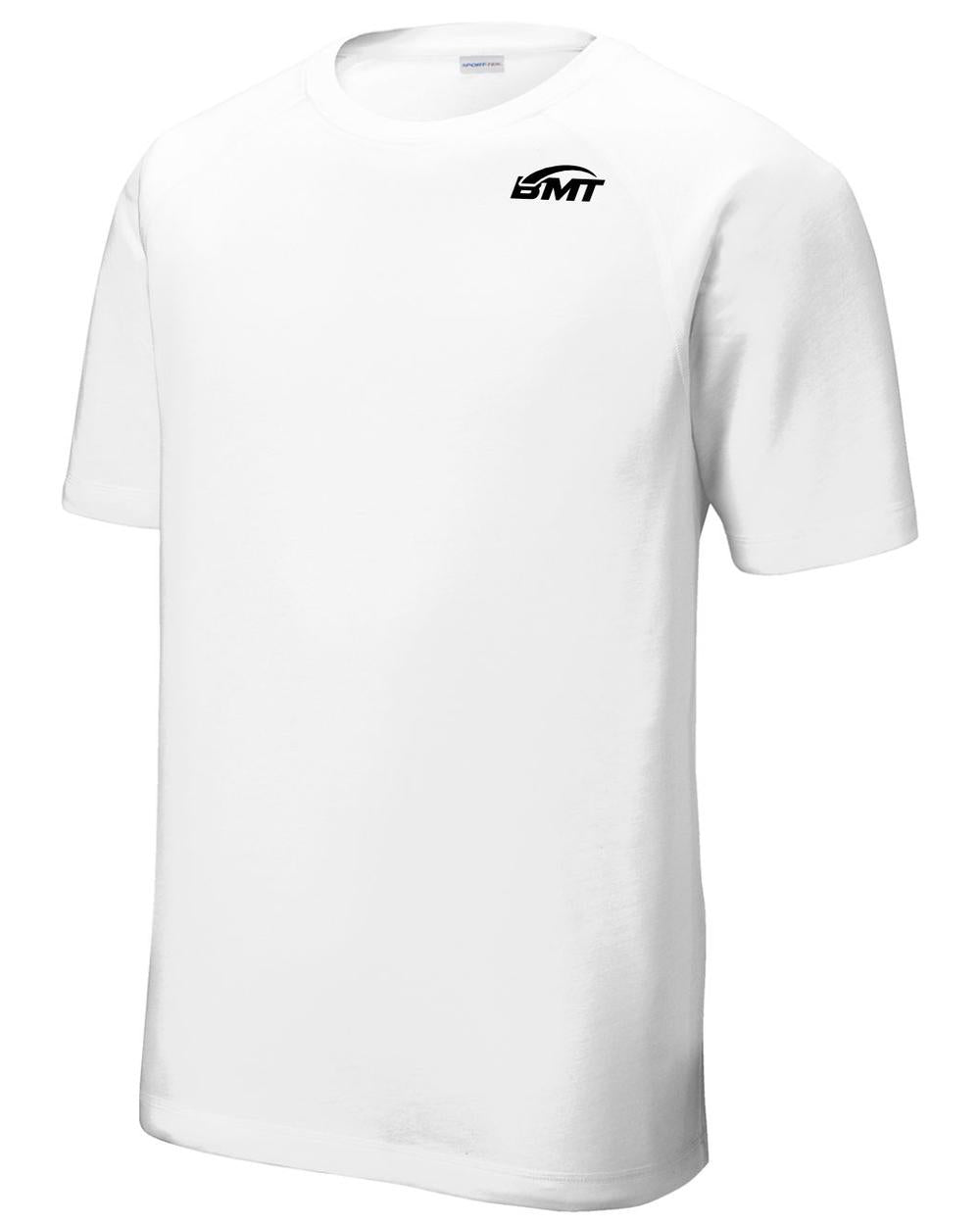 BMT Men's TriBlend Wicking Tennis T-Shirt, color: White Triad Solid