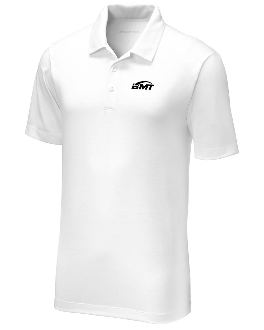 BMT Men's PosiCharge TriBlend Tennis Golf Shirt, color: White Triad Solid