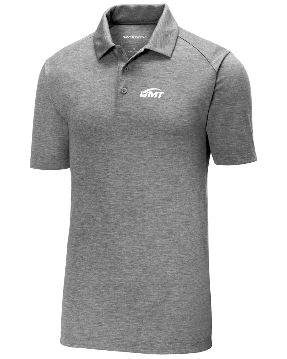 BMT Men's PosiCharge TriBlend Tennis Golf Shirt, color: Dark Grey Heather