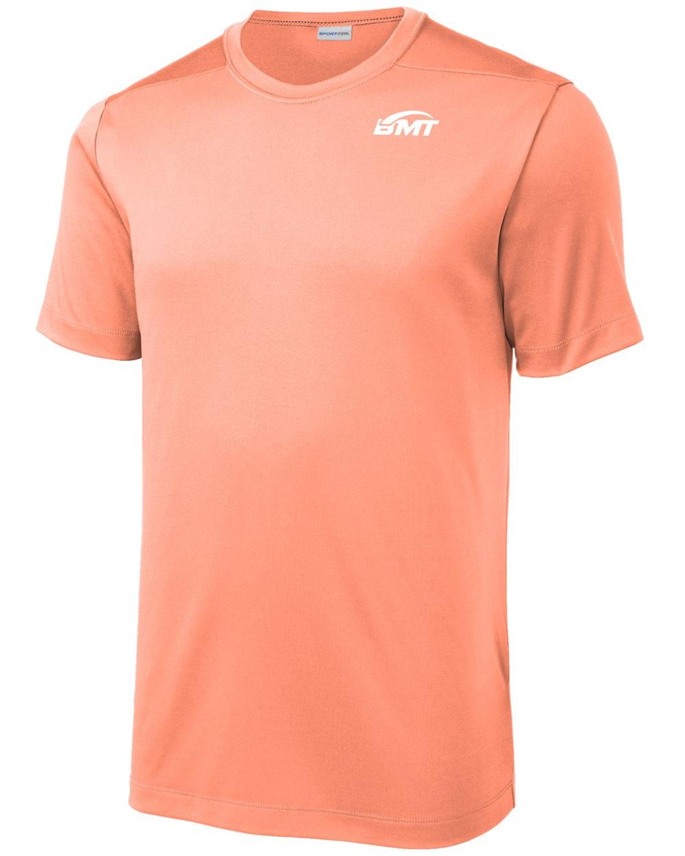 BMT Men's Posi-UV Pro Court-Tennis T-Shirt, color: Soft Coral