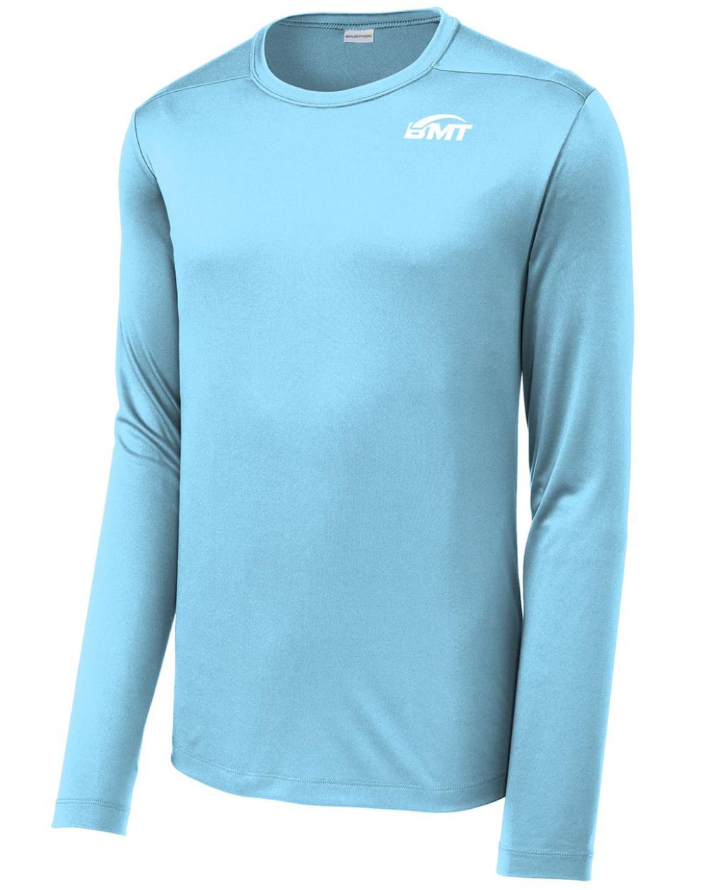 BMT Men's Posi-UV Pro L/S Court-Tennis T-Shirt, color: Light Blue