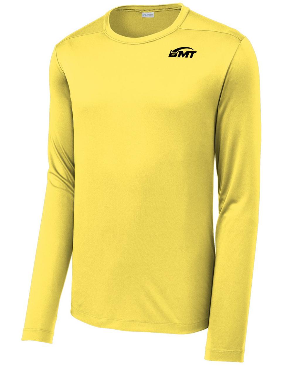 BMT Men's Posi-UV Pro L/S Court-Tennis T-Shirt, color: Yellow