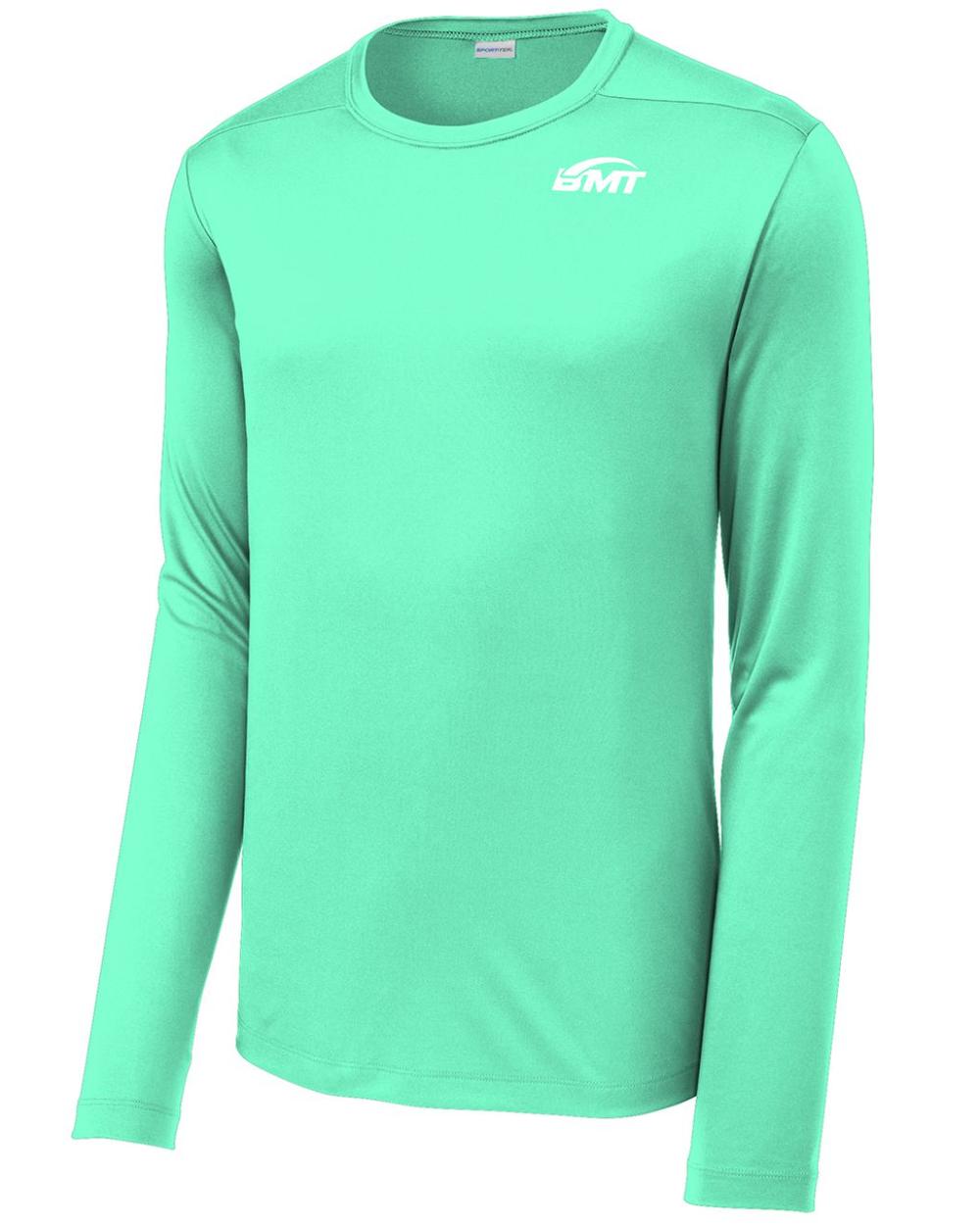 BMT Men's Posi-UV Pro L/S Court-Tennis T-Shirt, color: Bright Seafoam
