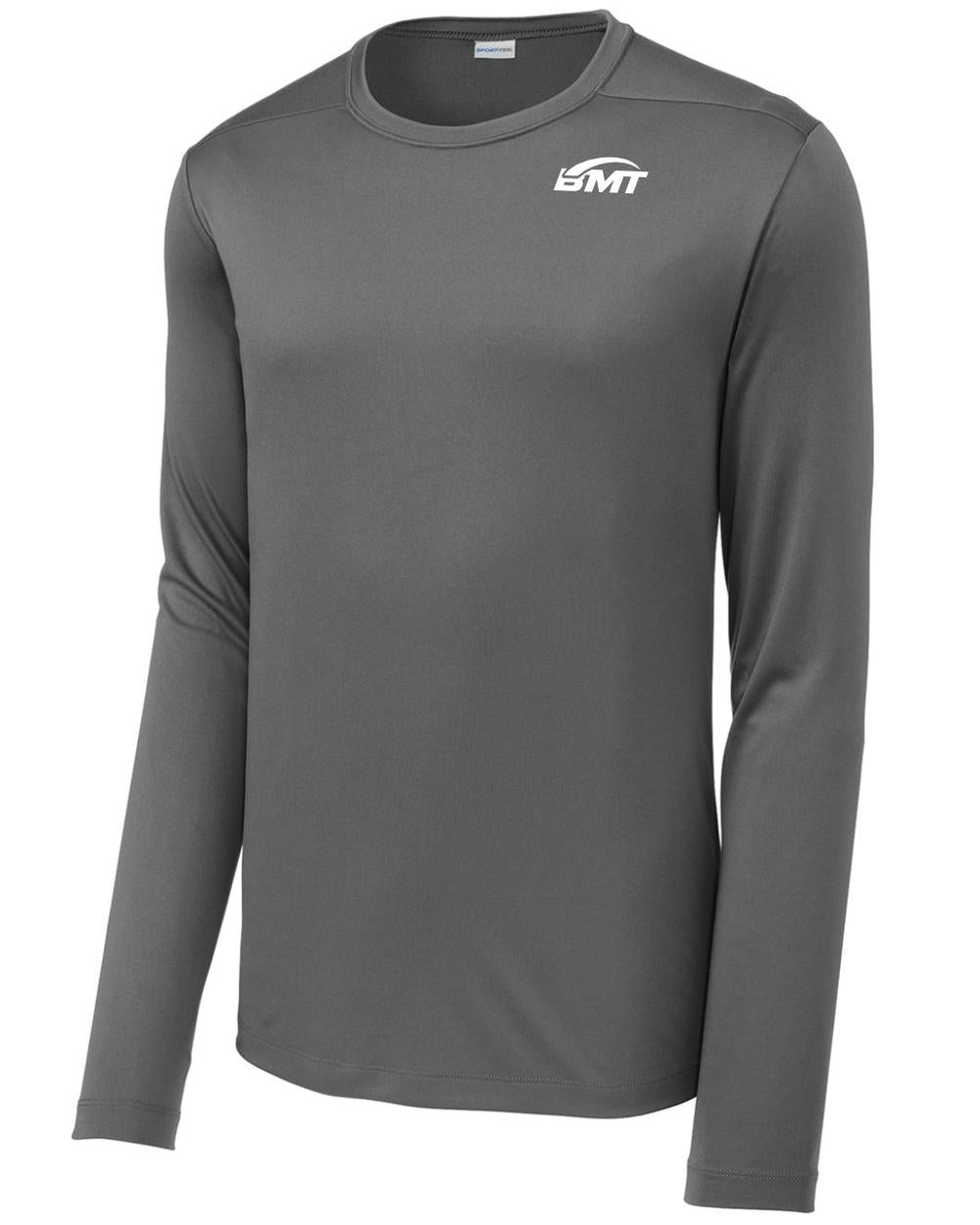 BMT Men's Posi-UV Pro L/S Court-Tennis T-Shirt, color: Dark Smoke Grey