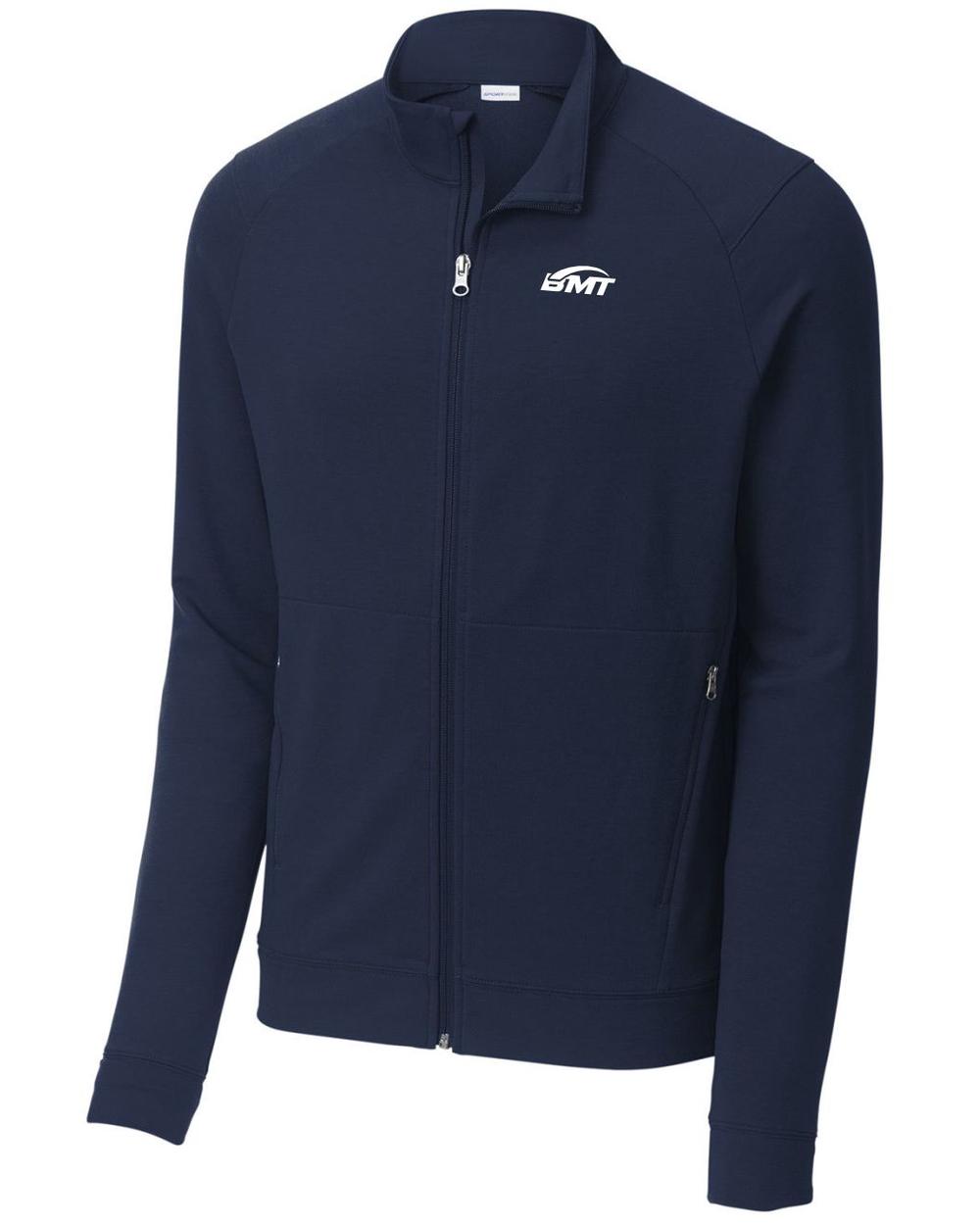 BMT Men's Sport-Wick FlexFleece Tennis Jacket, color: True Navy