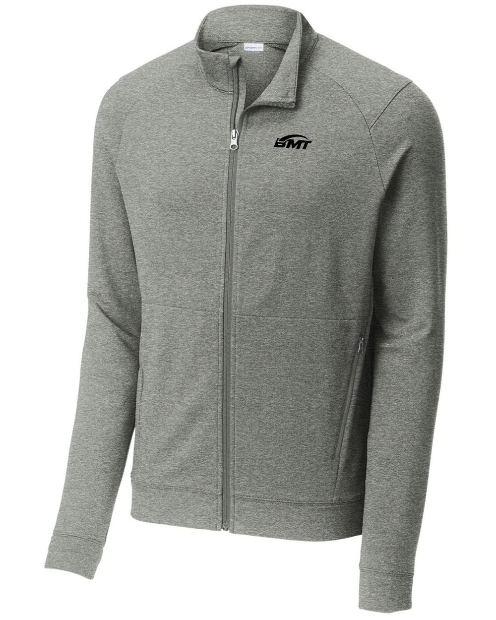 BMT Men's Sport-Wick FlexFleece Tennis Jacket, color: Light Grey Heather
