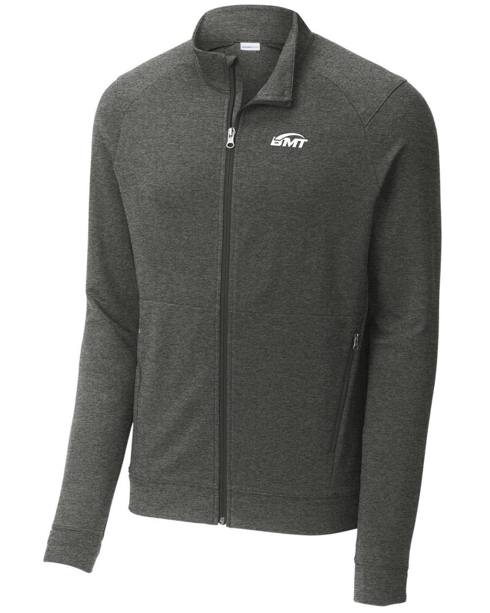 BMT Men's Sport-Wick FlexFleece Tennis Jacket, color: Dark Grey Heather