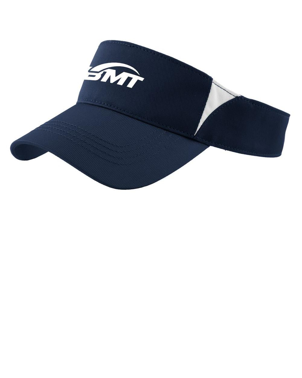BMT Adult DryZone ColorBlock Unisex Tennis Visor, color: True Navy/White