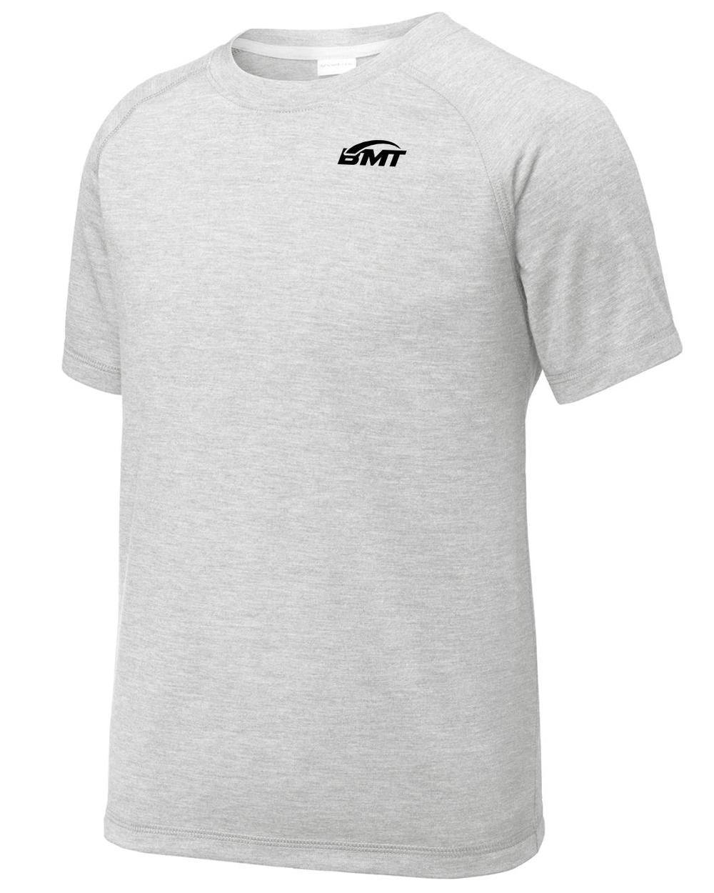 BMT Youth TriBlend Wicking Tennis T-Shirt, color: Light Grey Heather