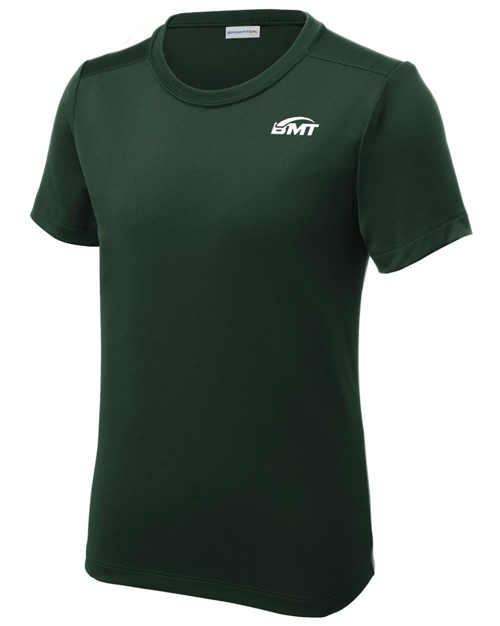 BMT Youth Posi-UV Pro Court-Tennis T-Shirt, color: Forest Green
