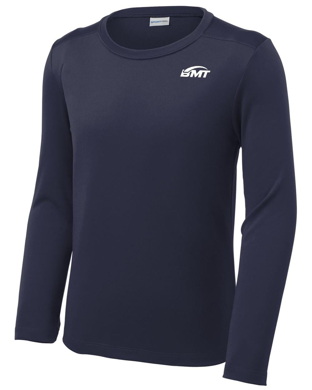 BMT Youth Posi-UV Pro L/S Court-Tennis T-Shirt, color: True Navy