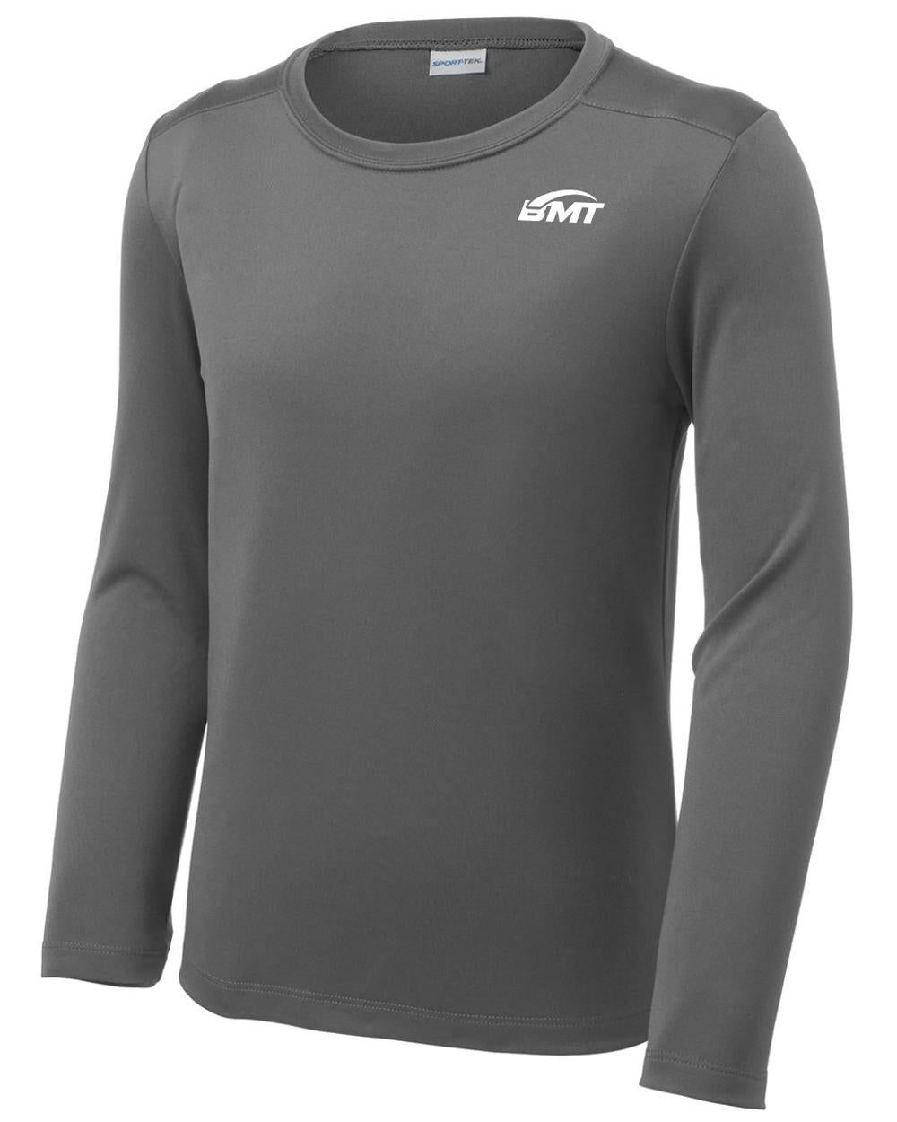 BMT Youth Posi-UV Pro L/S Court-Tennis T-Shirt, color: Dark Smoke Grey
